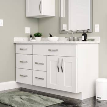 Jamestown white standard vanity.